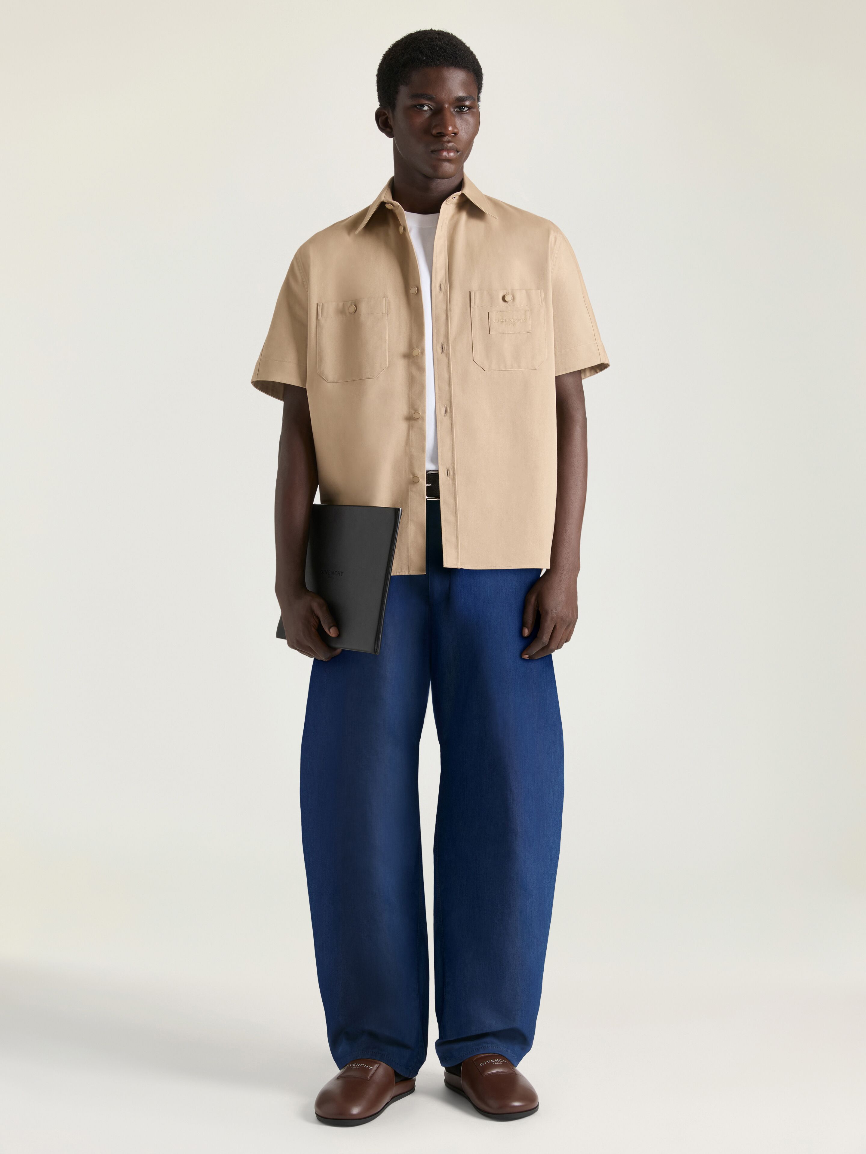 Couture Seam shirt in cotton with GIVENCHY Paris patch